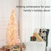 6ft Pencil Christmas Tree, Slim Artificial Christmas Tree with Realistic Branches and Warm White LED Lights - 4 of 4