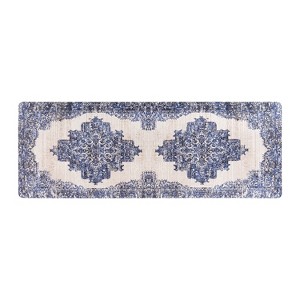World Rug Gallery Distressed Medallion Cushioned Anti Fatigue Standing Kitchen Mat - 1 of 4