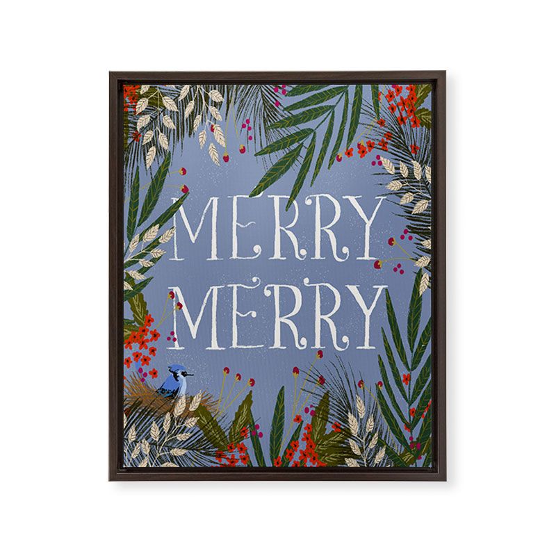 Joy Laforme Christmas Merry Merry Wreath Framed Art Canvas - Society6, 1 of 5