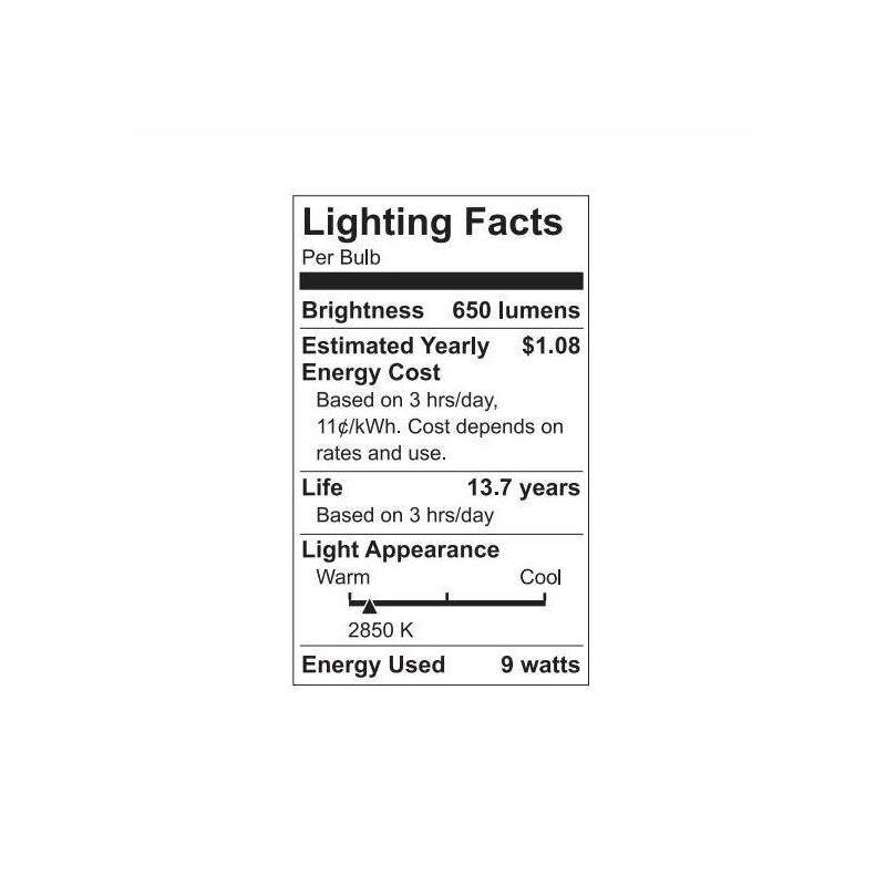 GE 2pk 9W 60W Equivalent Reveal LED HD+ Light Bulbs, 6 of 7