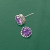 Ross-Simons 3.60 ct. t.w. Amethyst Crown-Style Stud Earrings in Sterling Silver - 4 of 4