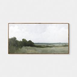 47"x24" Green Landscape and Trees Framed Canvas Wall Art - Threshold™