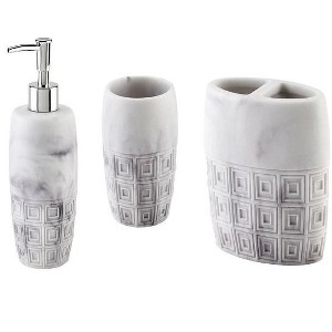 Avanti Linens Marble 3 Pc Bath Accessory Set - 1 of 1