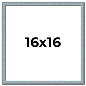 PosterPalooza | Square Textured Blue Picture Frame - UV Acrylic, Foam Board Backing, Hanging Hardware - 1 of 4