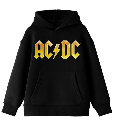 ACDC Logo Boy s Black Graphic Hoodie XS