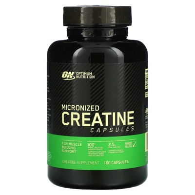 Optimum Nutrition Micronized Creatine Capsules, 100 Capsules, Sports Nutrition Supplements