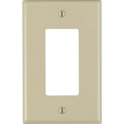 Leviton Ivory 1 gang Nylon Decorator Wall Plate (Pack of 20)