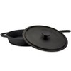The Lakeside Collection Mason Pre Season Craft Iron Cookware - 11" Grill Pan - 2 of 4
