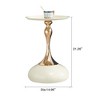 NicBex Small Round Coffee Table,Cocktail Table with Rose Gold Carbon Steel Legs,Space-Saving Side Table for Bedroom,Living Room Furniture - 2 of 4