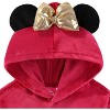 Disney Minnie Mouse Girls 2 Piece Velour Hoodie with Ears and Pants Set for Toddlers and Big Kids - 3 of 4