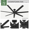 Hunter 72" Downtown Ceiling Fan Matte Black Modern Industrial Design, 7 Blades, DC Motor, Wall Control, Wet Rated - 4 of 4