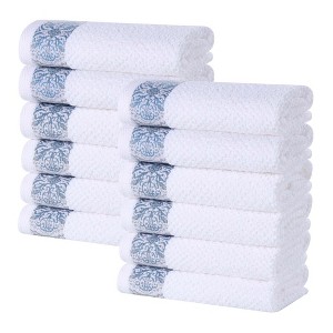 Medallion Cotton Jacquard Towel Set by Blue Nile Mills - 1 of 4