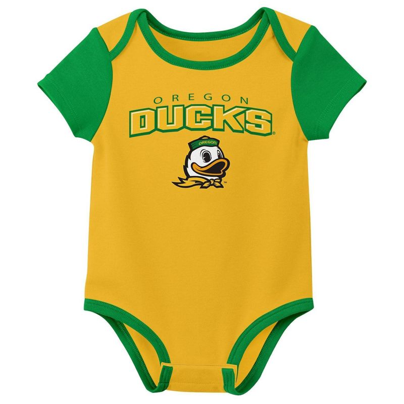NCAA Oregon Ducks Infant 3pk Bodysuit, 3 of 5