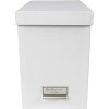 Bigso John Fiberboard Label Frame Desktop File Storage Box - Document Organizer for Paperwork - Hanging File Box w/ Lid - 7.4″x13″x10.4″ - 4 of 4