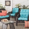 Kensington Garden 2pc 24x22 Solid Outdoor Seat And Back Chair Cushion Set  Teal : Target