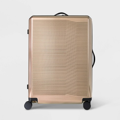 Hardside 29 Checked Spinner Suitcase Champagne Open Story Target