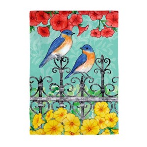 Two Birds in Spring Suede Garden Flag - 1 of 1