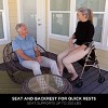 Signature Life Elite Travel Rollator, Lightweight 4-Wheel Folding Walker with Seat - 4 of 4