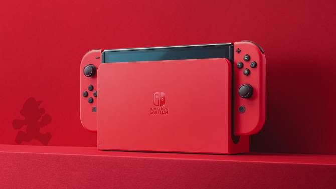 Nintendo Switch - OLED Model: Mario Red Edition, 2 of 13, play video