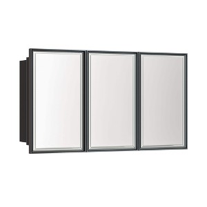 Keonjinn48 in. W x 28 in. H Metal Framed Rectangular Framed Recessed/Surface Mount Medicine Cabinet with Mirror - 1 of 3