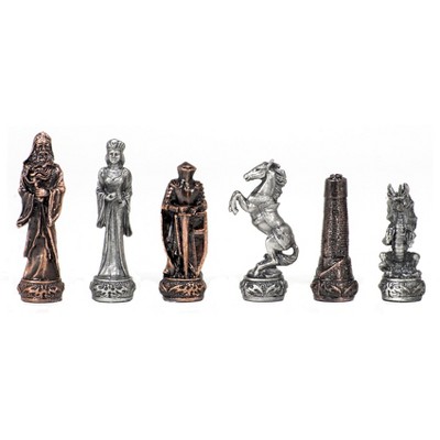 WE Games Fantasy Themed Chess Pieces - Pewter