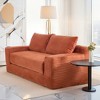 Okak Modern Memory Foam 2-Seater Sofa Couch with Steel Frame,Corduroy  Deep Seat Loveseats for Living Room, Bedroom, Apartment - 2 of 4