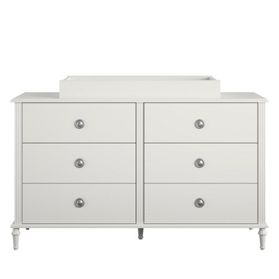 Little Seeds Rowan Valley Arden 6 Drawer Changing Dresser with Topper, White