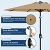 10ft Patio Umbrella, Table Umbrella Outdoor Patio with Crank Lift & Push Button Tilt, 8 Sturdy Ribs for Yard, Deck, Pool - 4 of 4