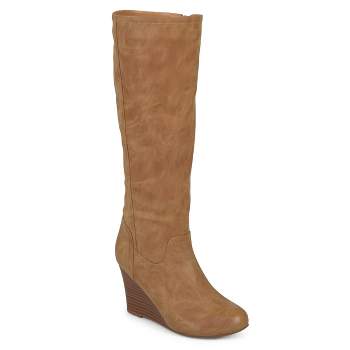 Journee Collection Womens Langly Wedge Knee High Boots
