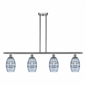 Vaz - 4 Light Stem Hung Island In Industrial Style-8.63 Inches Tall and 48 Inches Wide - 1 of 1