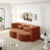 XINGHANZHENXUAN Floor Sofa, Full Size Convertible Sleeper with 2 Pillows for Living Room, Guest - 4 of 4