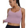 DOMETOUR Yoga Top U-Shaped Back Yoga With Mid-support Sports Bra For Women - 4 of 4