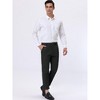 Lars Amadeus Men's Cropped Dress Business Pants Straight Fit Flat Front Suit Trousers - 4 of 4