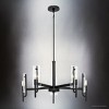 Urban Ambiance Luxury Mediterranean Indoor Chandelier,  16-3/4''H x 30"W x 30''D,  Matte Black Finish, UHP5073 - 4 of 4