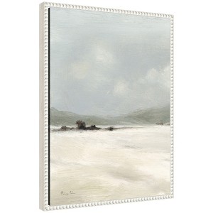 Kate & Laurel All Things Decor Sylvie Beaded December Mist 1 Framed Canvas by Mackenzie Nelson - 1 of 4