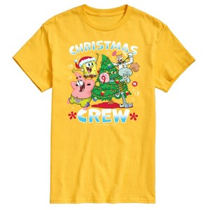 Men's - SpongeBob SquarePants - Christmas Crew Short Sleeve Graphic T-Shirt - 1 of 4