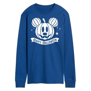 Men's - Disney - Mickey's Pumpkin Long Sleeve Graphic T-Shirt - 1 of 4