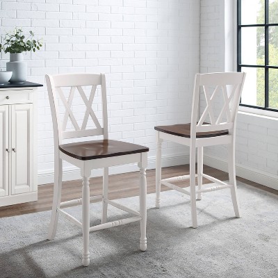 Cherry Wood Shelby 24" Counter Stool Set with Classic Turned Legs