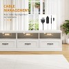 TV Stand for TVs Up to 75", 70in Entertainment Center with Storage Drawer and Open Shelves, Mid Century Modern Media Cabinet for Living Room - 4 of 4