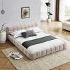 COWLOWN Queen Upholstered Platform Bed with Headboard, Chenille Fabric Grounded Bed Frame, No Box Spring Needed - 4 of 4