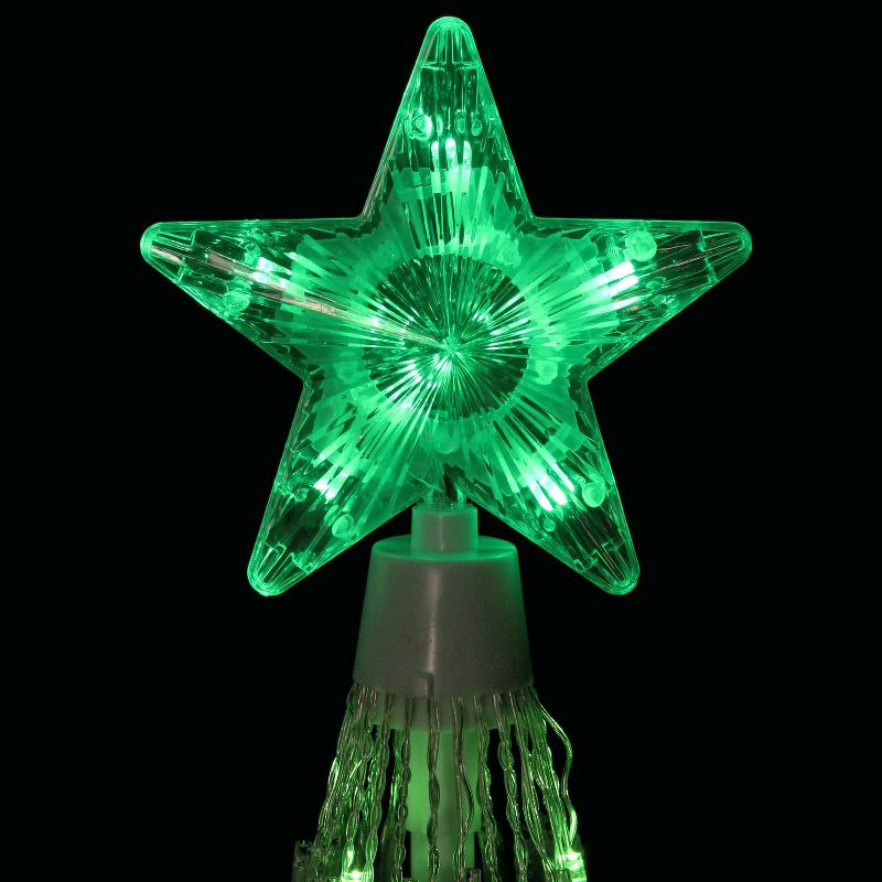Northlight 9' Green LED Lighted Christmas Tree Show Cone Outdoor Decor, 3 of 5