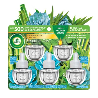 Air Wick Essential Oils Air Fresheners - Blue Agave And Bamboo - 3.38 Fl Oz  : Target