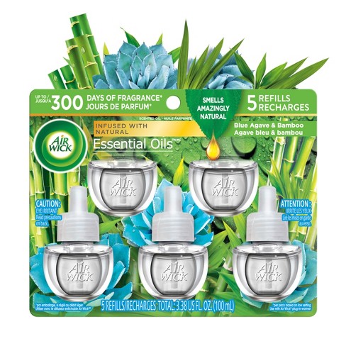 Air Wick Essential Oils Blue Agave and Bamboo Air Fresheners - 3.38 fl oz - image 1 of 4