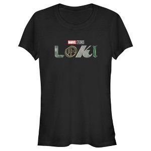 Juniors Womens Marvel Color Loki Logo T-Shirt - 1 of 4