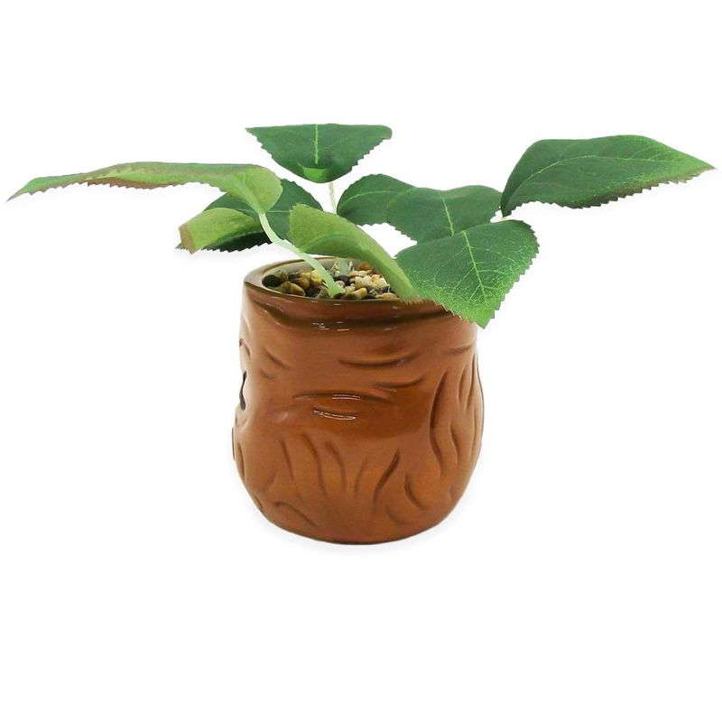 Silver Buffalo Harry Potter Mandrake Face 6-Inch Ceramic Planter with Artificial Succulent, 2 of 8