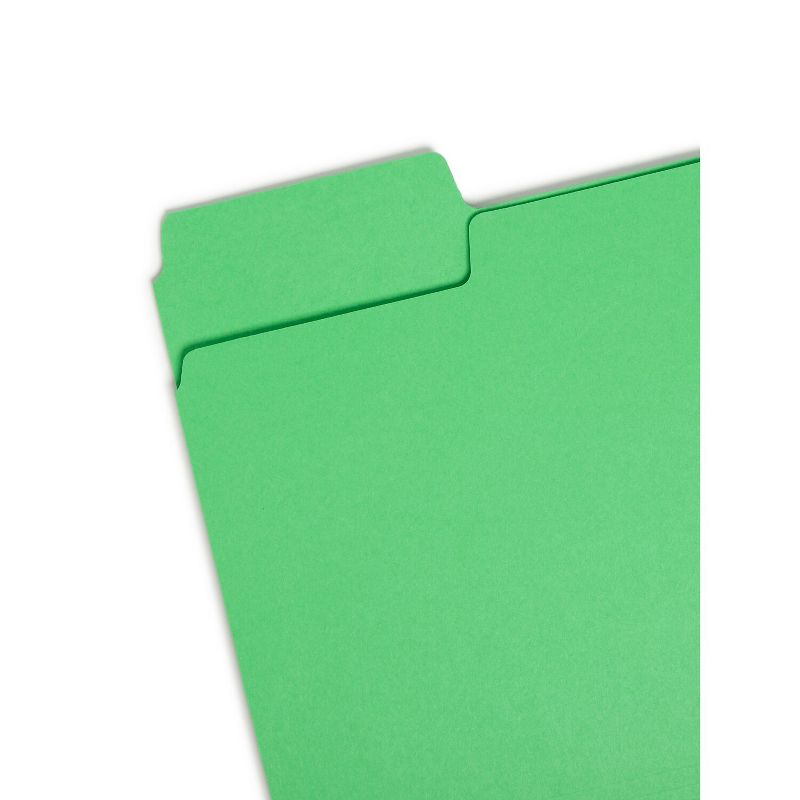 Smead SuperTab Colored File Folders 1/3 Cut Letter Green 100/Box 11985, 2 of 6