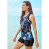 Swim 365 Women's Plus Size Longer-Length Racerback Tankini Top - 4 of 4