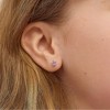 Girl's Classic CZ Birthstone Solitaire Screw Back Sterling Silver Earrings - In Season Jewelry - 3 of 4