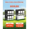 VEVOR Folding Chair Rack, 800 LBS Capacity, Heavy-duty Chair Cart for 84 Chairs/ 12 Tables+42 Chairs, Dual-layer Chair Storage Dolly, Matte Black - 3 of 4
