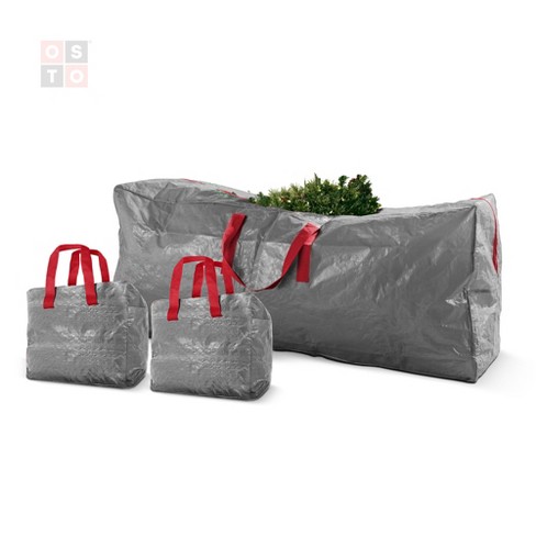 Christmas Gift Wrap Storage Bag Waterproof Underbed Storage Organizer with  Reinforced Handles Xmas Wrapping Paper Storage Box